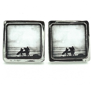 Surfer Cufflinks - Black and White - Surfer Collection